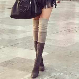 Tri-color suede Stuart Weitzman boots